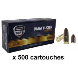 Munitions MFS cal. 9x19 FMJ 124gr - Lot de 500