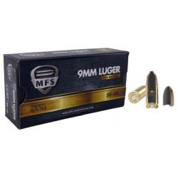 Munitions MFS cal. 9x19 FMJ 124gr - Bo&icirc;te de 50