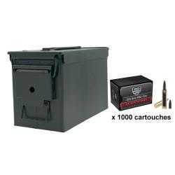 Munitions MFS cal. .223 Rem FMJ Boat Tail 55gr - Lot de 1000