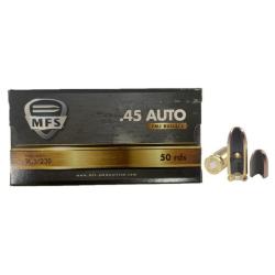 Munitions MFS cal. .45 ACP FMJ 230gr - Bo&icirc;te de 50
