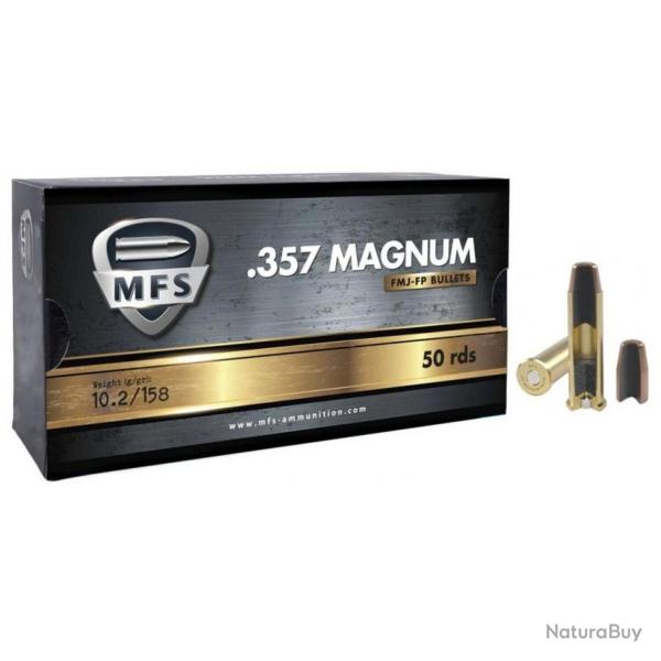 Munitions MFS cal. .357 Magnum FMJ Flat Point 158gr - Bo�te de 50