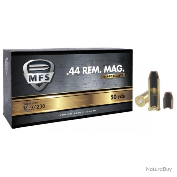 Munitions MFS cal. .44 Rem Mag FMJ Flat Point 230gr - Bo�te de 50