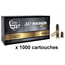 Munitions MFS cal. .357 Magnum FMJ Flat Point 158gr - Lot de 1000
