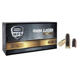 Munitions MFS cal. 9x19 FMJ Flat Point 154gr Subsonic - Bo&icirc;te de 50