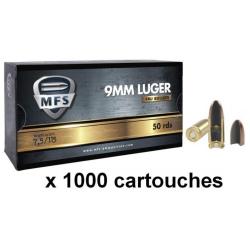Munitions MFS cal. 9x19 FMJ 115gr - Lot de 1000