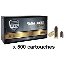 Munitions MFS cal. 9x19 FMJ 115gr - Lot de 500