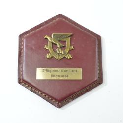 Plaque comm&eacute;morative 17e RA R&eacute;giment d'Artillerie Biscarrosse