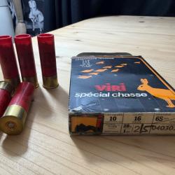 Lot 5 cartouches VIRI sp&eacute;cial chasse 65mm calibre 16