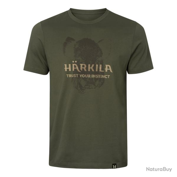 T-SHIRT HARKILA LOGO MC WILDBOAR  FOREST NIGHT TAILLE XXXL NEUF