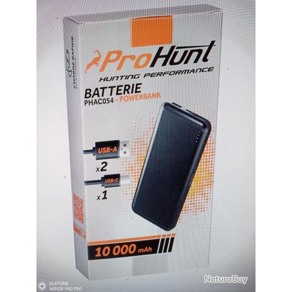 Pro hunt batterie celcius USB A et USB C