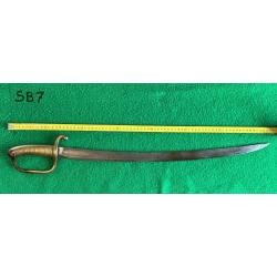 SB7 FRANCE- SABRE D' INFANTERIE dit BRIQUET mod&egrave;le AN XI (sept. 1802 &agrave; sept. 1803) sans fourreau
