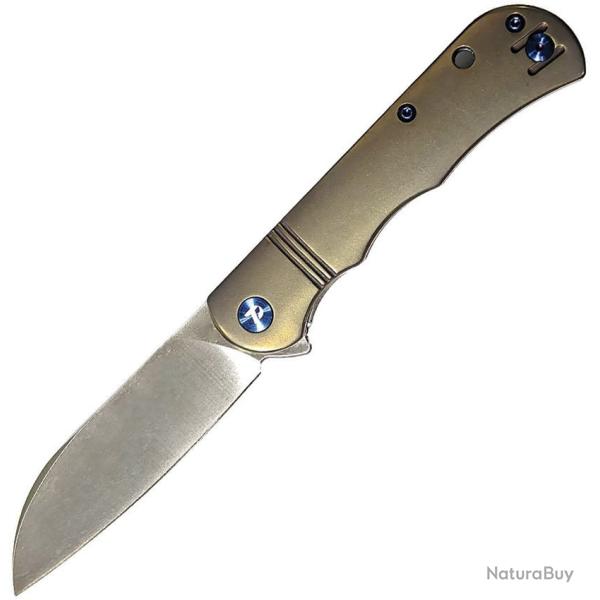 Couteau Pliant Dreamtech Slip Joint Lame Acier VG-10 Manche Titane Bronze DTK4453TBR