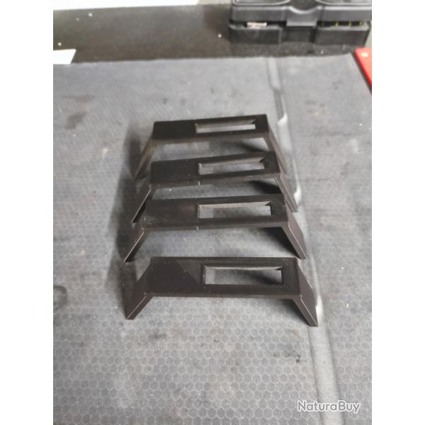 4 supports Revolver poudre noire