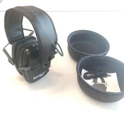 Ench&egrave;re a partir de 1 euros casque antibruit &eacute;lectronique impact sport avec housse de rangement noir