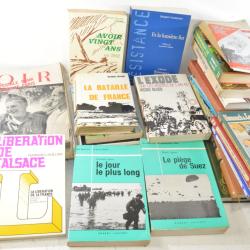 Lot livres et revues sur la Deuxi&egrave;me Guerre Mondiale. R&eacute;sistance, occupation, lib&eacute;ration...