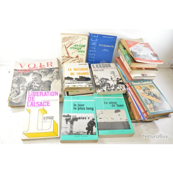 Lot livres et revues sur la Deuxi�me Guerre Mondiale. R�sistance, occupation, lib�ration...