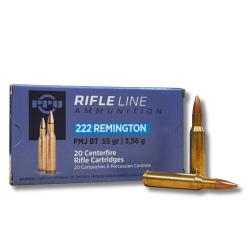 BOITE DE .222 REM 55GRS FMJ X20 - PARTIZAN