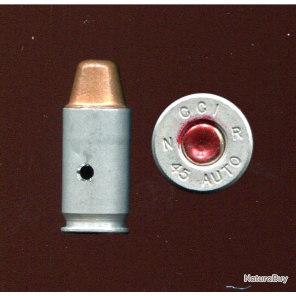 .45 ACP - �tui aluminium - balle tronconique cuivre - marquage : CCI N R 45 AUTO