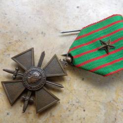 croix guerre dat&eacute;e 1916 citation ww1 premi&egrave;re grande guerre mondiale 1914 1918  14 18 &eacute;pingle