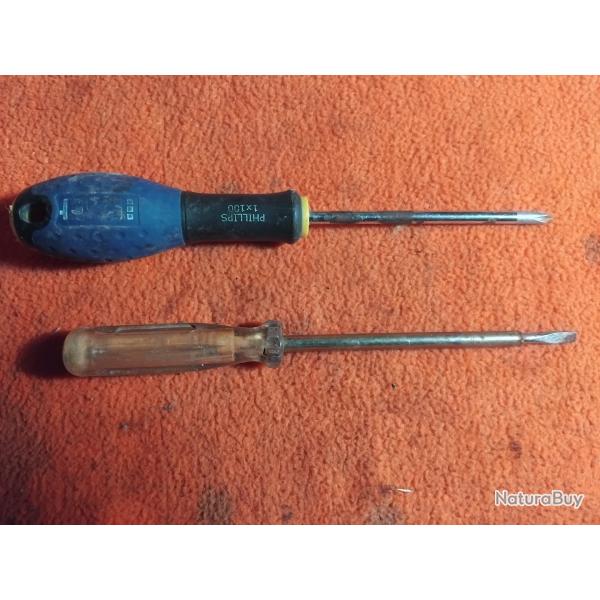 Tournevis plat et cruciforme p�se 98gr