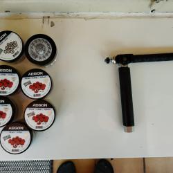 EMBOUT PISTOLET ALARME PAK CAL 50 capacit&eacute; 5 coups & 350 BILLES filetage M8X100
