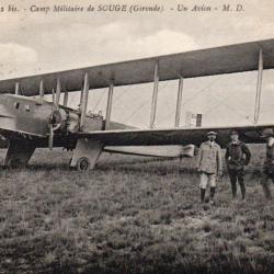Carte Postale Ancienne - Camp Militaire de Souge (Gironde) - Un Avion - N&deg;8614