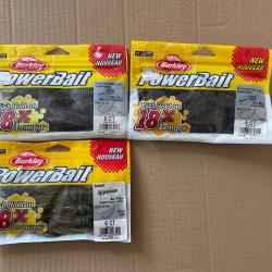 Lot de 3 paquets de POWERBAIT ZESTAIL & CRAW FATTY