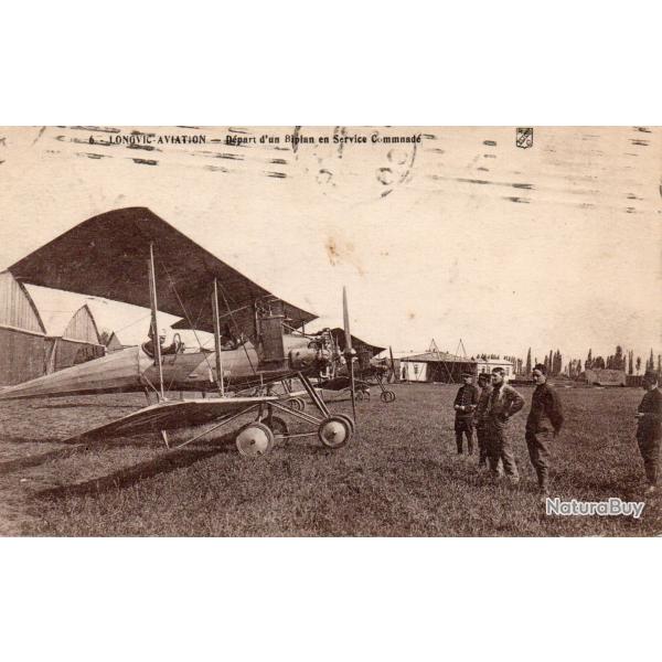 Carte postale ancienne Longvic Aviation Biplan - N�8617