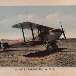 Carte postale ancienne avion Istres Aviation C. 59 - N&deg;8618
