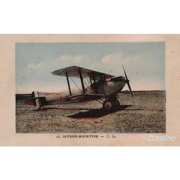 Carte postale ancienne avion Istres Aviation C. 59 - N�8618