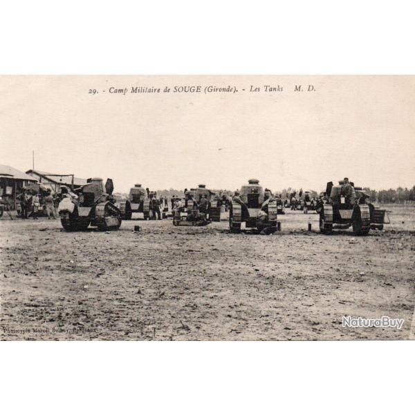 Carte Postale Ancienne - Camp Militaire de Souge (Gironde) - Les Tanks - N�8621