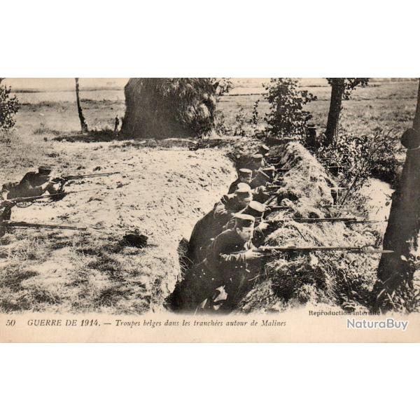 Carte Postale Ancienne - Guerre 1914 - Troupes belges dans les tranch�es - N�8622
