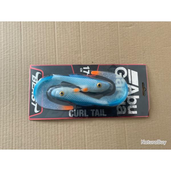 1 Lot Leurre Souple Abu Garcia Beast CURL TAIL  17cm