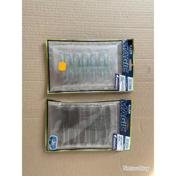 1 lot de leurres ILLEX MAGIC SLIM SHAD longueur 65 et 76 cm