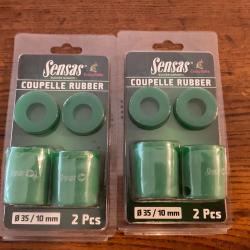 Lot de 4 coupelles RUBBER de marque SENSAS diametre 35 scion 10 mm