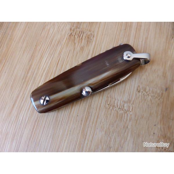 Couteau multifonctions Nogentais inox 3 pi�ces corne J.MONGIN FRANCE