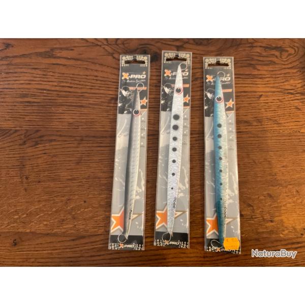 Lot 3 JIGS DELALANDE X-PRO  300 gr et 200 gr