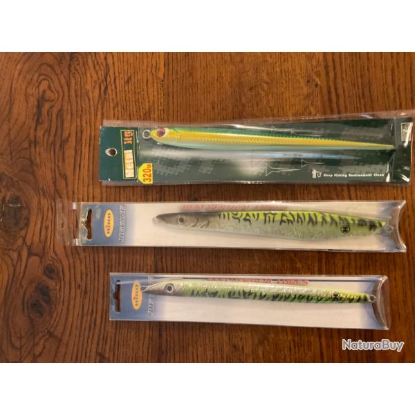 Lot 3 JIGS HIRO & RIVER  320gr 300gr et 150 gr