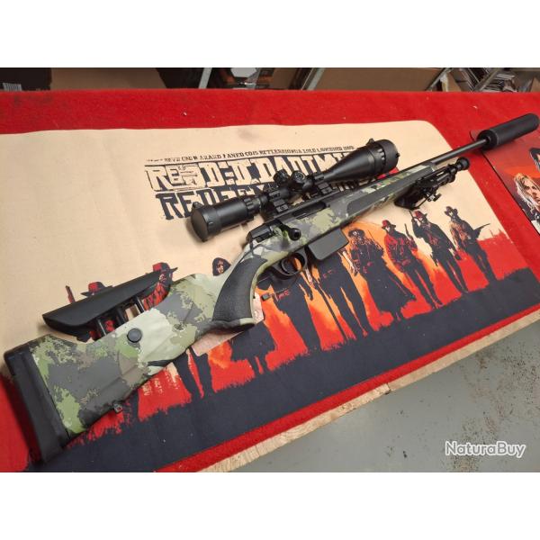 ATA ARMS TURQUA SYNTHETIQUE CAMO KINGS ULTRA CAL.308 WIN + LUNETTE + SILENCIEUX + MALLETTE + BIPIED