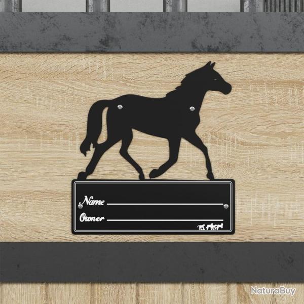 Plaque signal�tique d'�curie noir acier