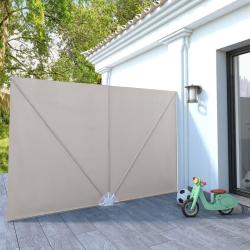Auvent lat&eacute;ral pliable de terrasse Cr&egrave;me 300 x 200 cm