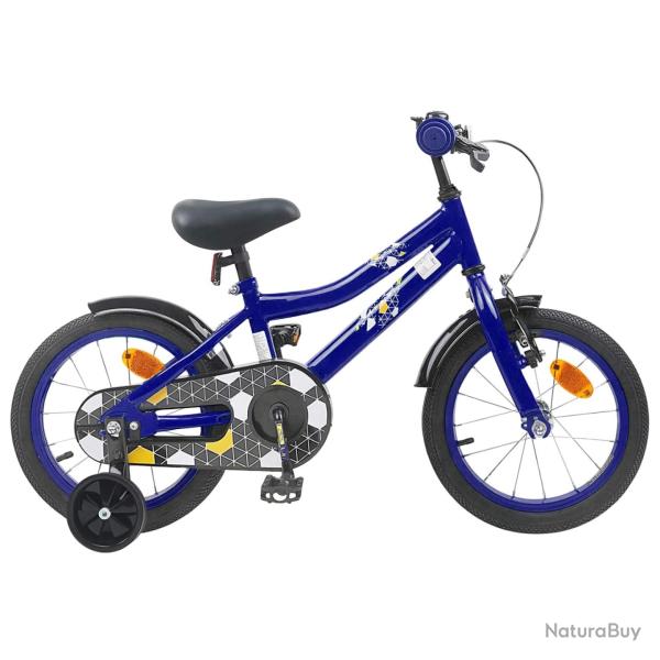 V�lo pour Enfants 14 Pouces pour les 3-5 ans Bleu fonc�
