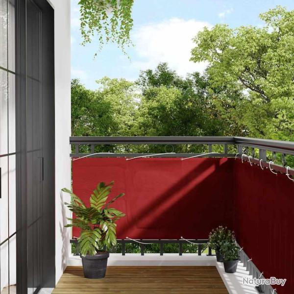 Paravent de balcon rouge 75 x 800 cm 100 % polyester Oxford
