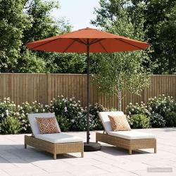 Parasol de jardin avec base 230 x 230 cm Polyester