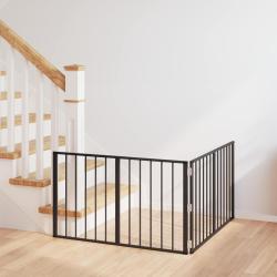 Porte pour chien 2 pcs Noir 100 x 60 cm Acier galvanis&eacute;