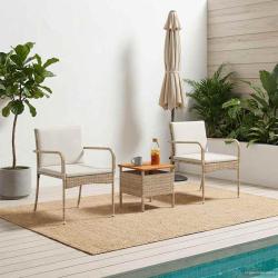 Ensemble de jardin avec coussin acier