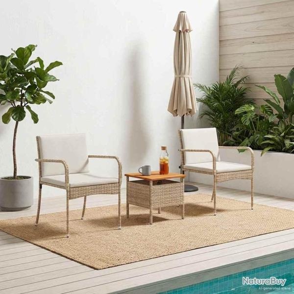 Ensemble de jardin avec coussin acier