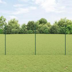 Cl&ocirc;ture grillag&eacute;e avec poteau 10 x 1,6 m Acier recouvert de PVC