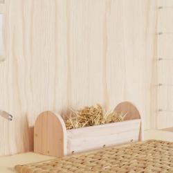 Mangeoire &agrave; foin pour lapins 28x10x10 cm bois massif de sapin