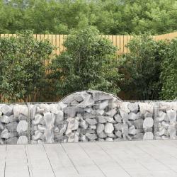 Paniers &agrave; gabions arqu&eacute;s 9 pcs 200x50x60/80 cm Fer galvanis&eacute;
